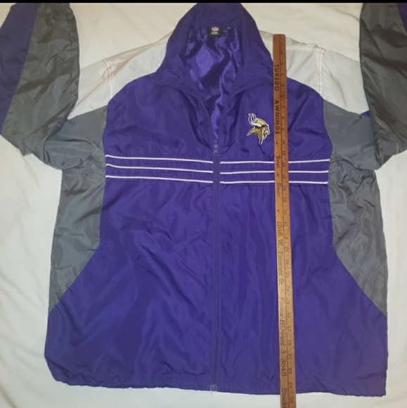 Minnesota Vikings NFL Windbreaker Jacket Sz XL - Picture 7 of 9